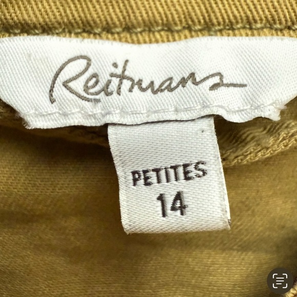 Reitmans Khaki Utility Military Cargo Lightweight Jacket Size 14P Fall Spring - Picture 3 of 15